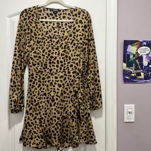 flattering cheetah print express dress